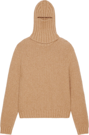 Givenchy Beige Knit Balaclava Sweater Bm90jp4yb4 280