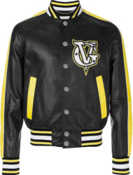 Givenchy Black And Yellow Gv Leather Jacket