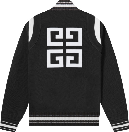 Givenchy Black Big 4g Logo Wool Teddy Jacket