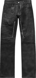 Givenchy Black Cracked Inner Zip Jeans