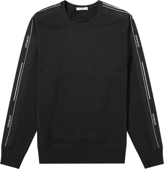 Givenchy Black Logo Tape Sweatshirt