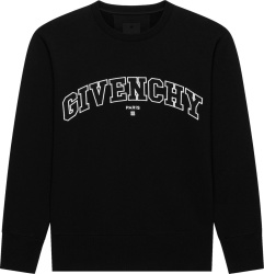 Givenchy Black Outlined College Logo Sweatshirt Bmj0h63y78 001