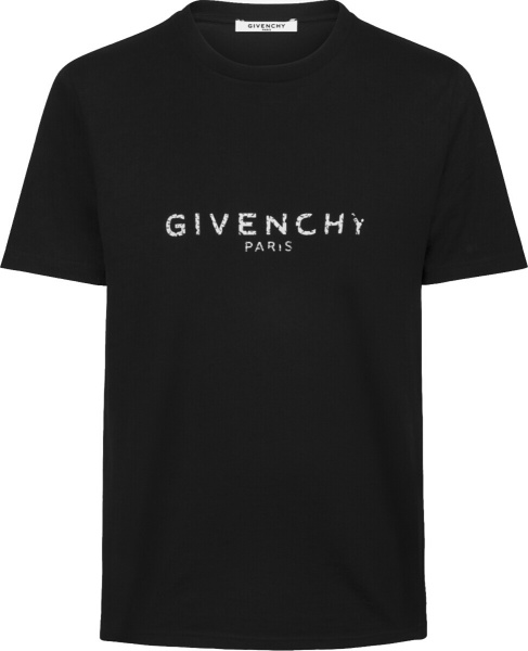 Givenchy Black Paris Logo T Shirt