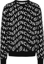 Givenchy Black Refracted Logo Sweater