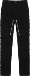 Black Shredded Inner-Zip Jeans
