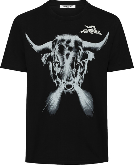 Givenchy Black Tribal Taurus T-Shirt 