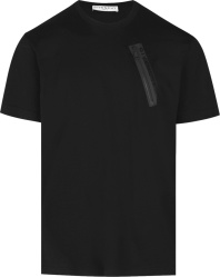 Givenchy Black Zipper Pocket Logo T Shirt