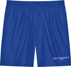 Givenchy Blue Paris Logo Swim Shorts