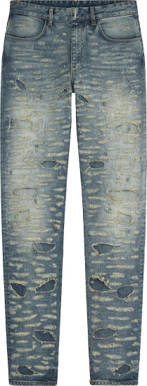 Givenchy Blue Tinted Destroy Jeans