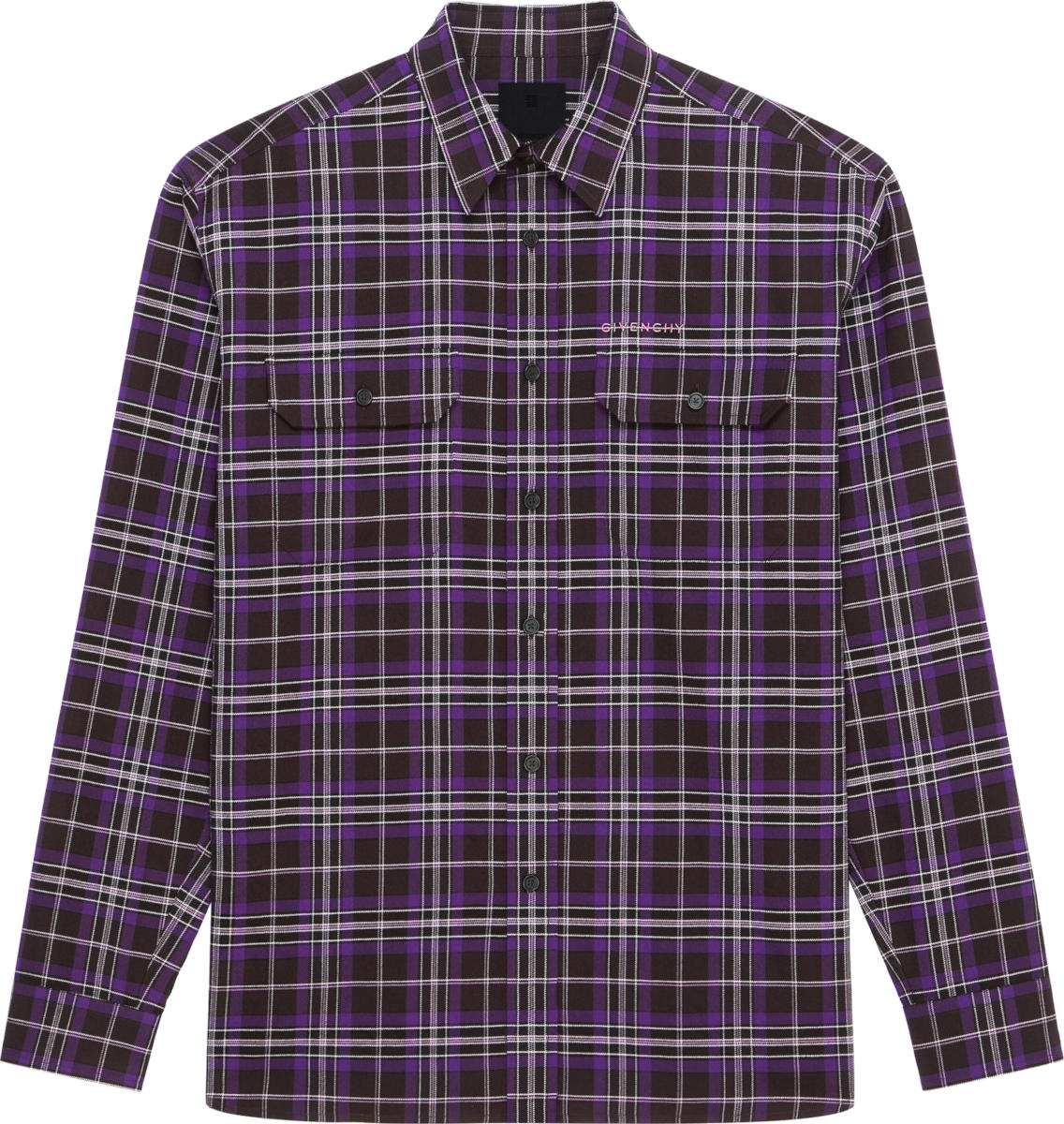 Givenchy Dark Purple Check Shirt | INC STYLE