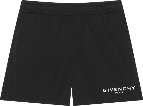 Givenchy Paris Black Swim Shorts