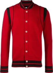 Givenchy Red Knit Bomber Jacket
