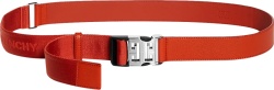 Givenchy Red Leather And Knit 4g Buckle Belt