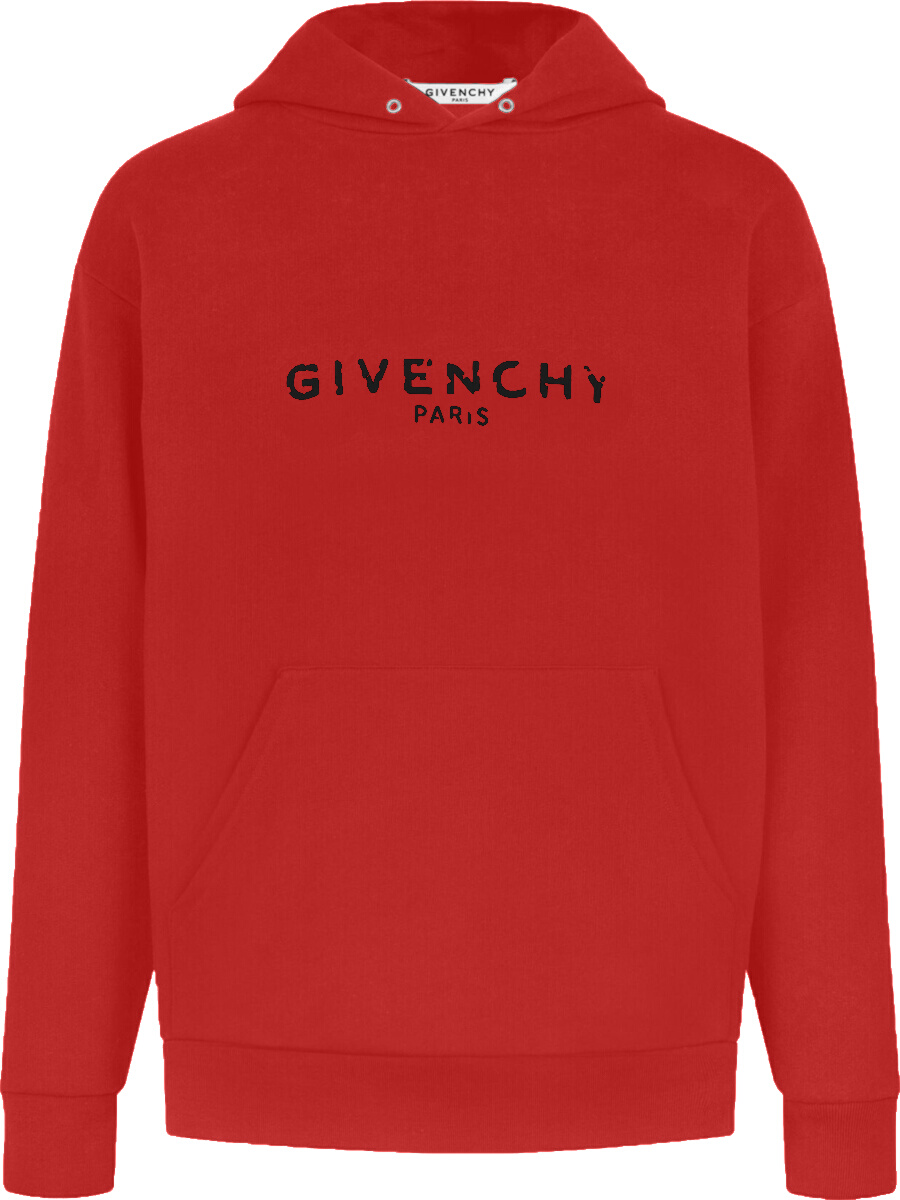 Givenchy Red 'Paris' Hoodie | INC STYLE