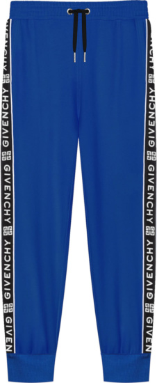 Givenchy Royal Blue Logo Tape Jogger Trackpants