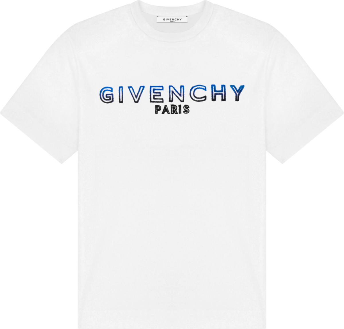 Givenchy White & Blue Gradient-Logo T-Shirt | INC STYLE