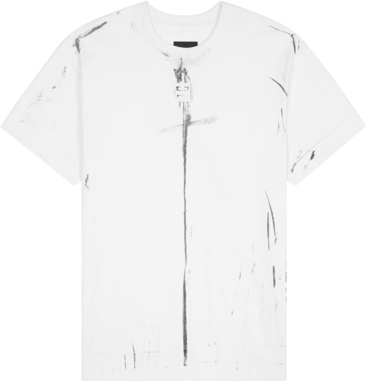 Givenchy White Creased Effect T Shirt