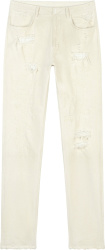 Givenchy White Slim Destroyed Jeans