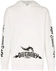 Givenchy White Tour Black Industries Printed Hoodie