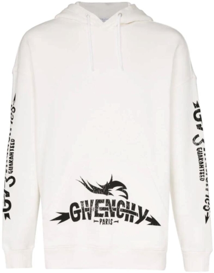 Givenchy White Tour Black Industries Printed Hoodie