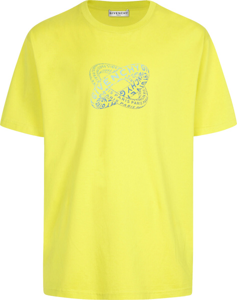 Givenchy Yellow Infinity Rings Print T Shirt