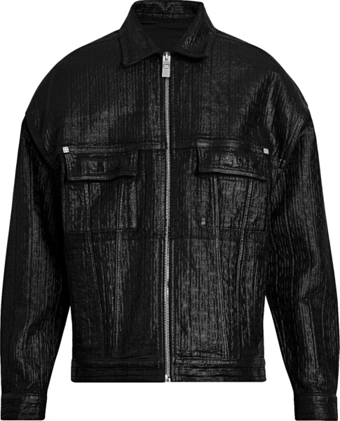 Givencny Black 4g Monogram Coated Jacket