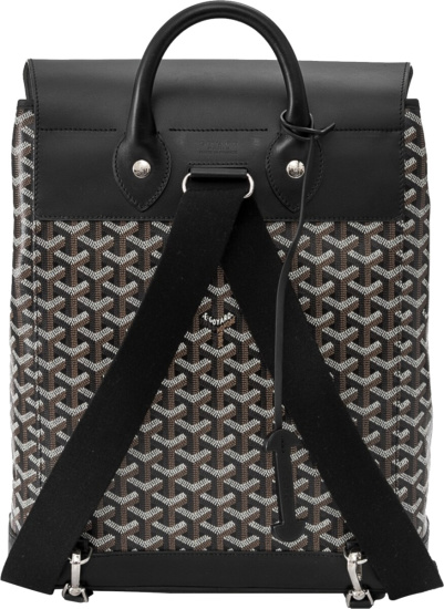 Goyard Black Goyardine Print Alpin Backpack