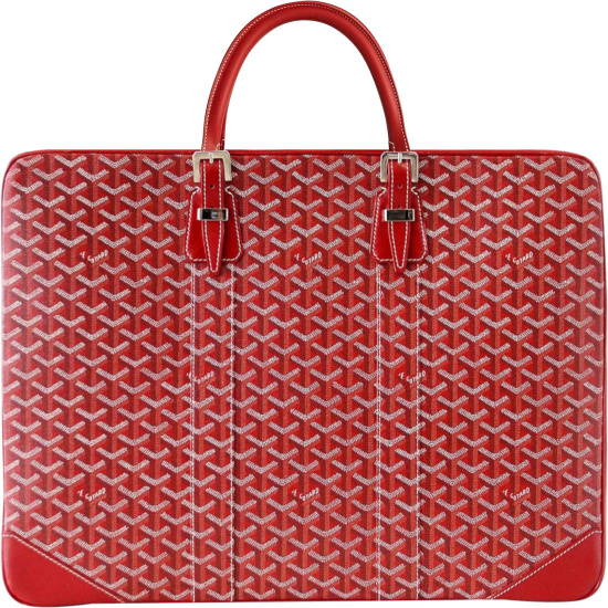 Goyard Red Soft Sided Majordome 50 Suitcase Bag
