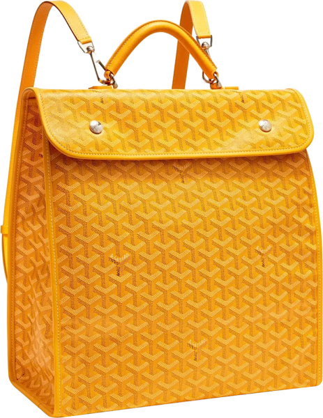 Goyard Yellow Monogram Flap Backpack