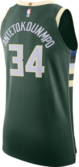 Green Milwaukee Bucks Jersey Number 34