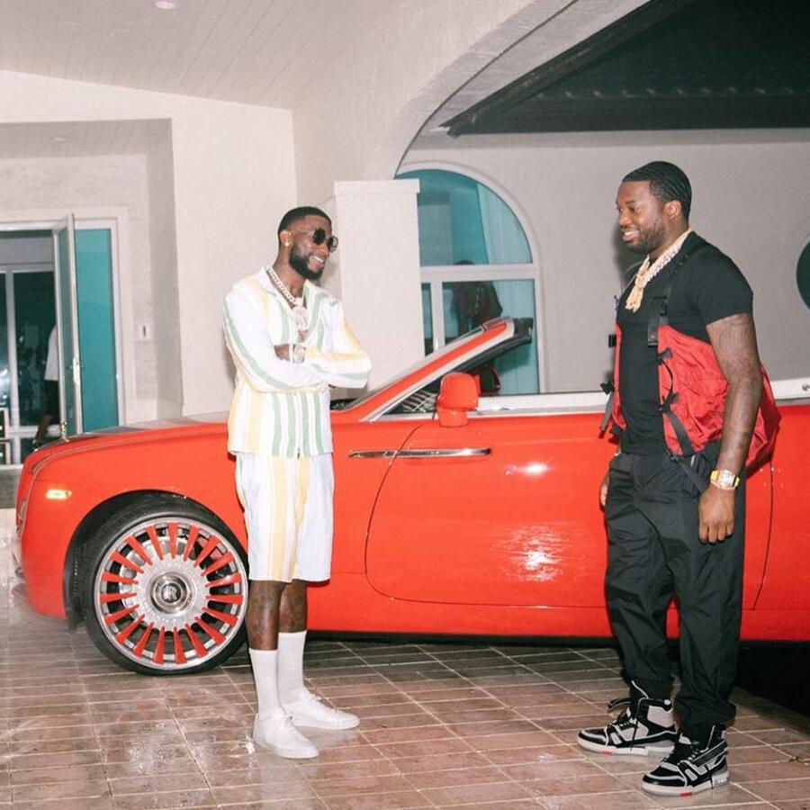 Gucci Mane & Meek Mill On Set of The 'Backwards' Music Video