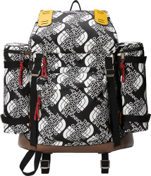 Gucci x The North Face Black Allover-Logo Large Backpack