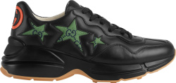 Black & Green-GG Star 'Rhyton' Sneakers