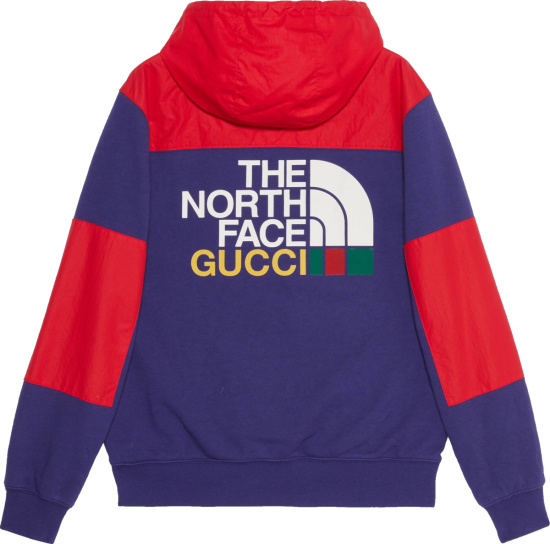 Gucci x The North Face Blue & Red-Panel Zip Hoodie | INC STYLE