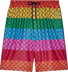 Rainbow-GG Striped Shorts