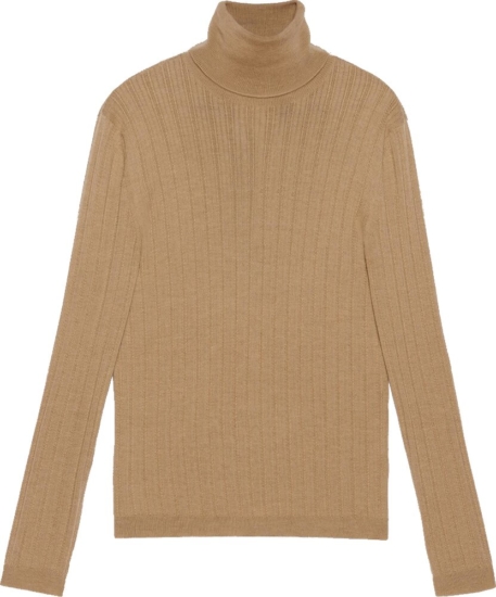 Gucci Beige Fine Wool Turtleneck Sweater