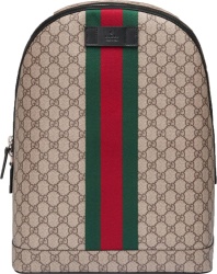 Gucci Beige Gg Web Stripe Dome Backpack