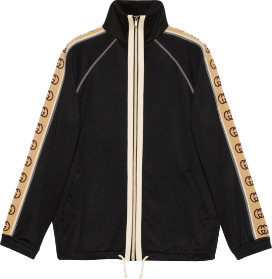 Gucci Beige Side Stripe Black Track Jacket