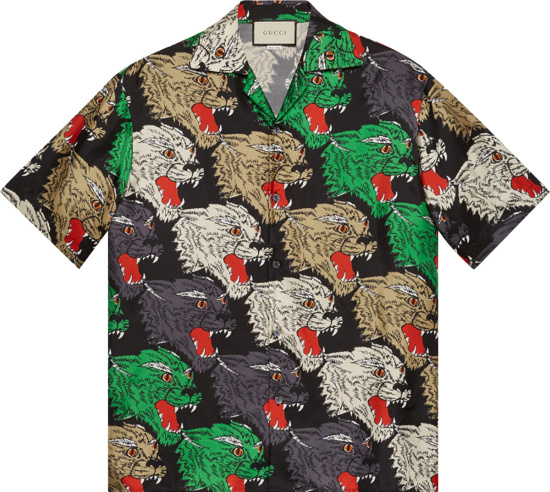 Gucci Allover Panther Head Shirt | INC STYLE