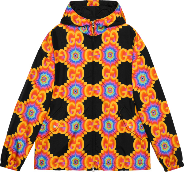 Gucci Black And Multicolor Gg Kaleidoscope Jacket 673609 Zah4c 1128