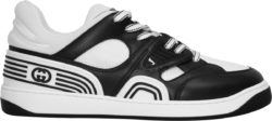 Gucci Black And White Low Top Basket Sneakers