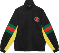 Gucci Black Colorblock Gg Logo Neoprene Track Jacket 706437xjetg1152