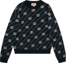 Gucci Black Gg Crystal Sweatshirt