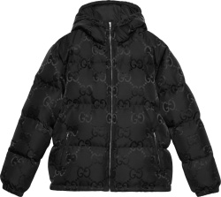 Gucci Black Jumbo Gg Down Puffer Jacket 698710z8a2s1000