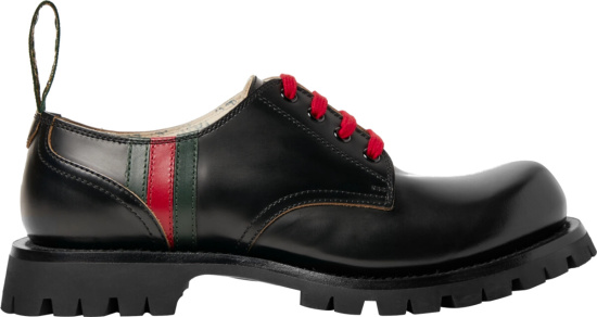 Gucci Black Leather Chunky Sole Shoes