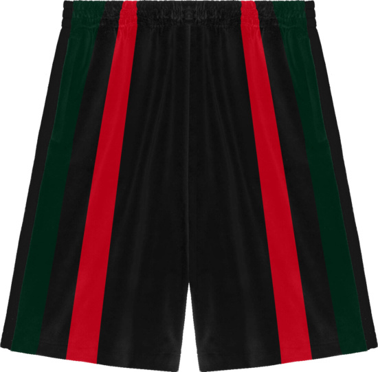 Gucci Black Striped Chenille Shorts