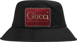 Gucci Black Whatever The Season Patch Bucket Hat