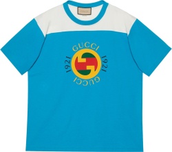 Gucci Blue And White Interlocking Gg 1921 T Shirt 756708xjfwl4815
