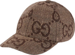 Gucci Brown Jumbo Gg Wool Hat