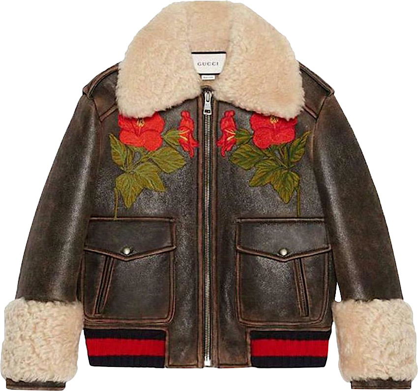 Gucci Brown Shearling 'Loved' Jacket | INC STYLE